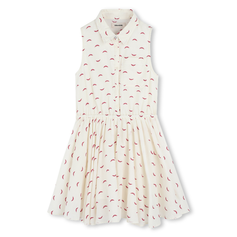 &Auml;rmelloses Kleid mit Muster