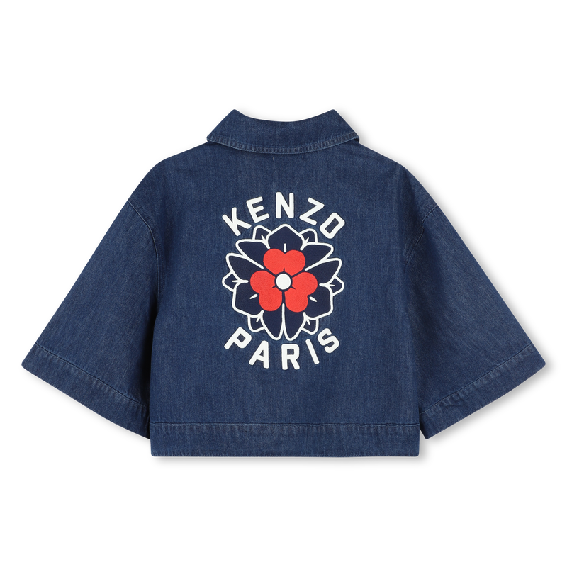 Jeansjacke mit Stickerei