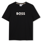 T-Shirt mit kurzen &Auml;rmeln, SCHWARZ, hi-res