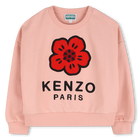 Sweatshirt aus ungeb&uuml;rstetem Fleece KENZO KIDS 
                    M&Auml;DCHEN