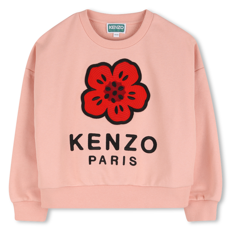 Sweatshirt aus ungeb&uuml;rstetem Fleece KENZO KIDS 
                        M&Auml;DCHEN