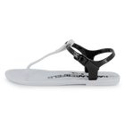 Sandalen mit verstellbaren riemen, WEISS  SCHWARZ, hi-res
