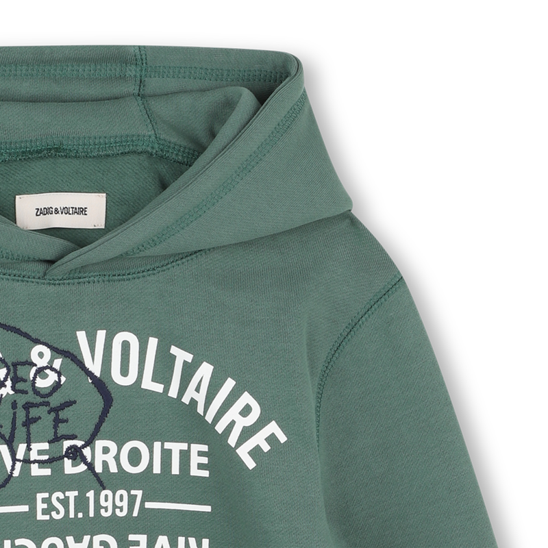 Fleece-Kapuzenpullover ZADIG & VOLTAIRE 
                        JUNGE