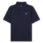 Kurz&auml;rmeliges Poloshirt aus Baumwolle, MARINE, hi-res