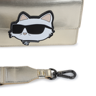 Handtasche aus feinnarbigem, beschichtetem Textil KARL LAGERFELD KIDS 
                    M&Auml;DCHEN
