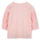 T-Shirt aus zwei Materialien KENZO KIDS 
                    M&Auml;DCHEN