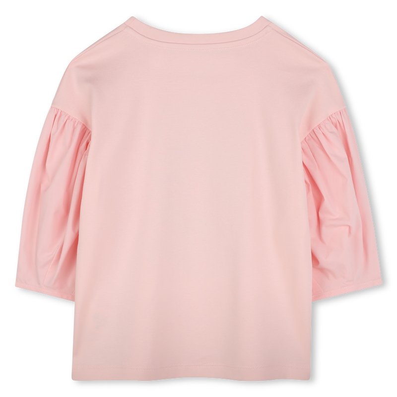 T-Shirt aus zwei Materialien KENZO KIDS 
                        M&Auml;DCHEN