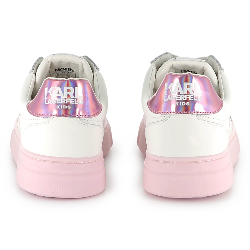Schn&uuml;rsneakers aus Leder KARL LAGERFELD KIDS 
                        M&Auml;DCHEN