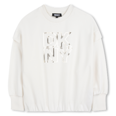 SWEATSHIRT MIT AUSGEFALLENEN &Auml;RMELN DKNY M&Auml;DCHEN