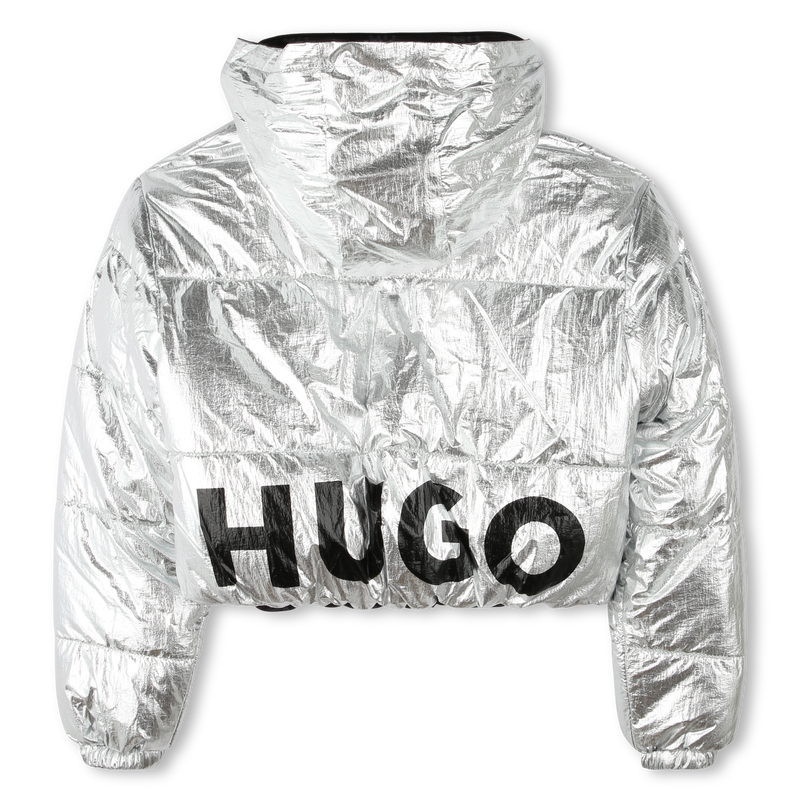 Kurze Wende-Winterjacke HUGO 
                        M&Auml;DCHEN