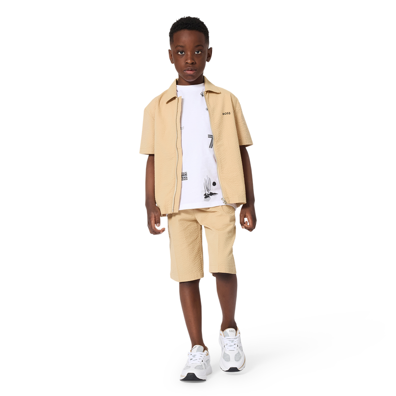 BERMUDASHORTS AUS LEICHTEM GEPR&Auml;GTEM STOFF BOSS 
                        JUNGE