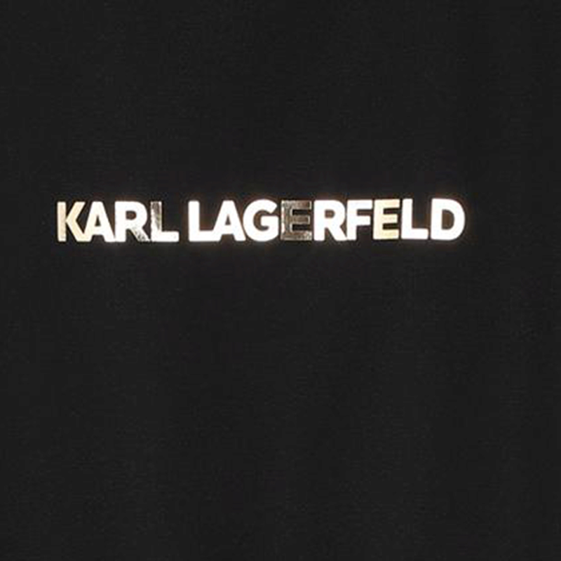 Kleid aus Materialmix KARL LAGERFELD KIDS 
                        M&Auml;DCHEN