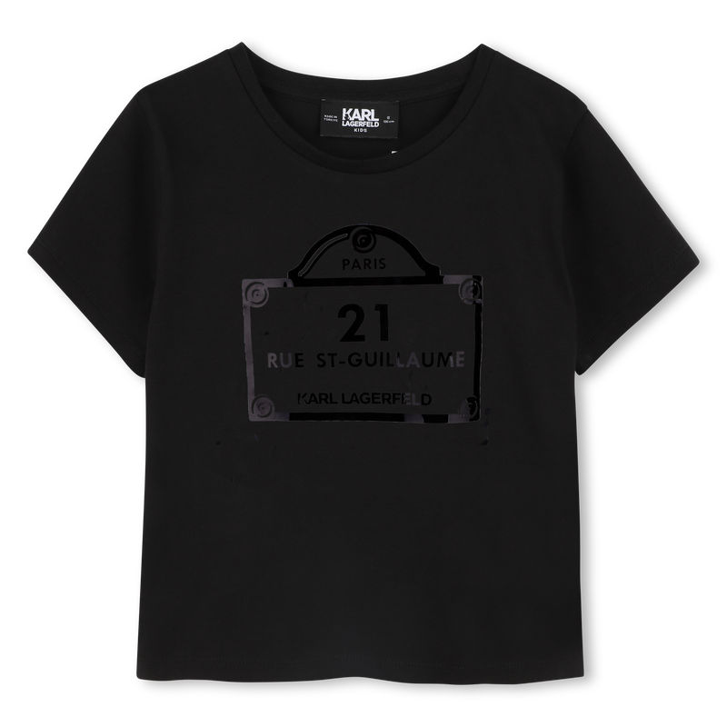 Bedrucktes T-Shirt KARL LAGERFELD KIDS 
                        M&Auml;DCHEN