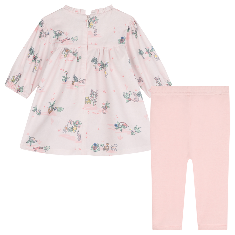 Baumwoll-Kleid und Leggings KENZO KIDS 
                        M&Auml;DCHEN