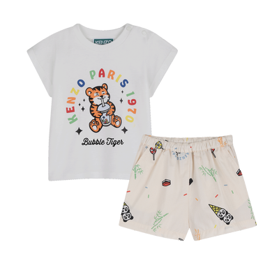 SET AUS T-SHIRT UND SHORTS KENZO KIDS JUNGE