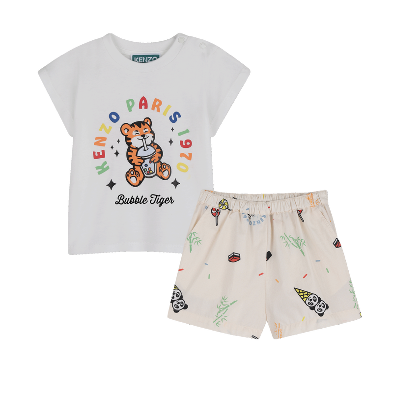 SET AUS T-SHIRT UND SHORTS KENZO KIDS 
                        JUNGE