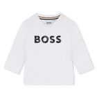 Baumwoll-Langarmshirt mit Logo BOSS 
                    JUNGE