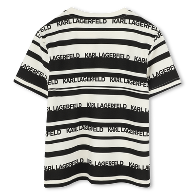 Gestreiftes T-Shirt KARL LAGERFELD KIDS JUNGE