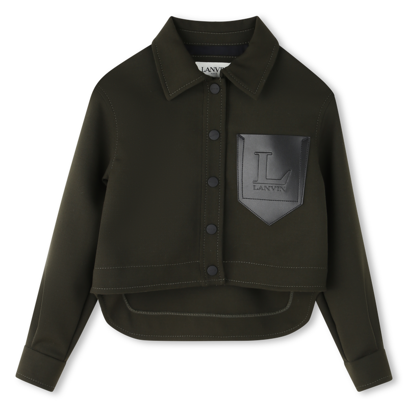 Besticktes bedrucktes Hemd mit Lai-Logo LANVIN 
                        M&Auml;DCHEN