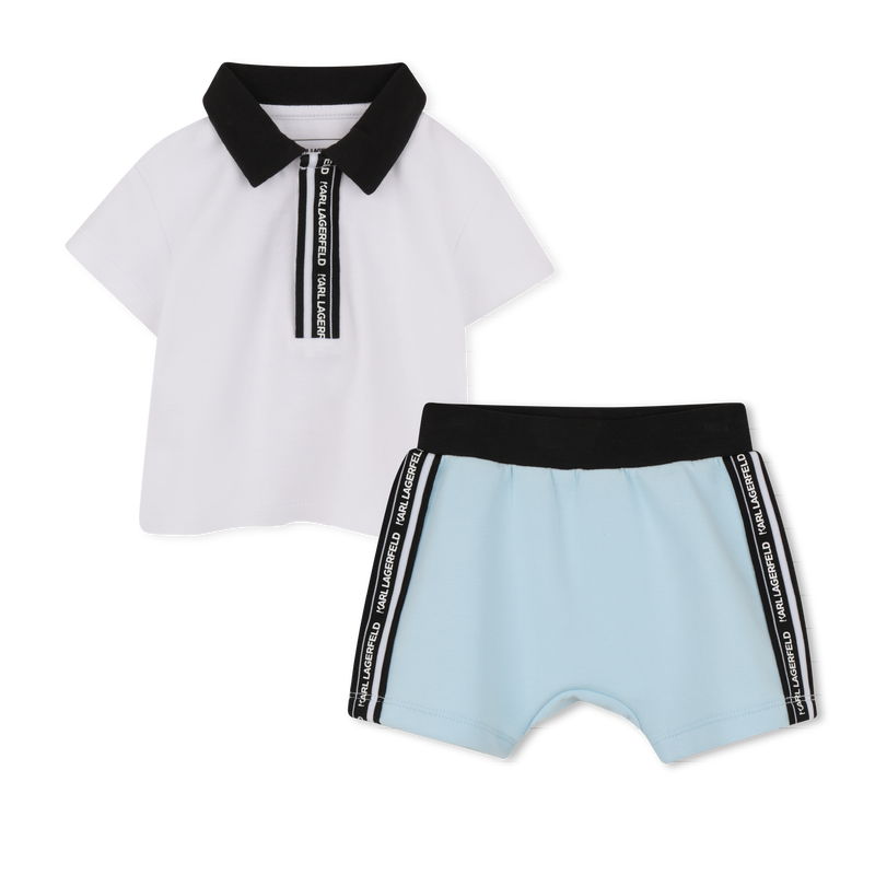 SET AUS T-SHIRT UND SHORTS KARL LAGERFELD KIDS 
                        JUNGE