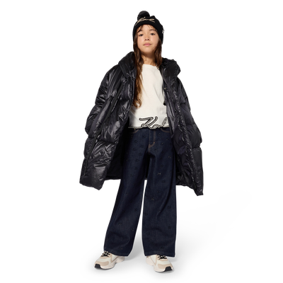Lange Daunenjacke KARL LAGERFELD KIDS M&Auml;DCHEN