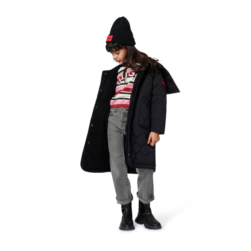 Langer Parka mit Kapuze HUGO 
                        MÄDCHEN