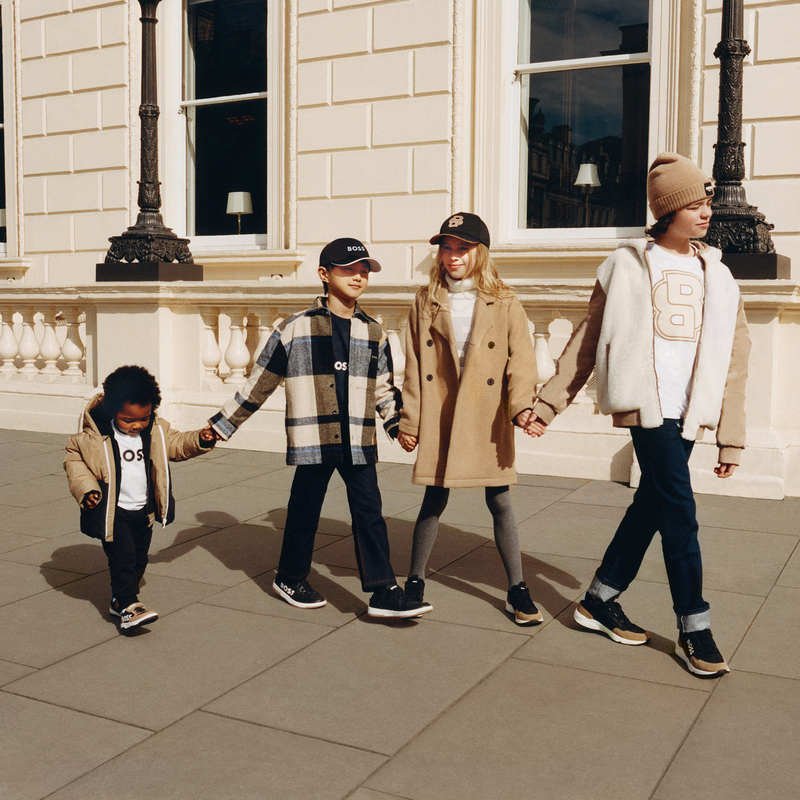 Schn&uuml;r-Sneakers mit Klett BOSS 
                        JUNGE