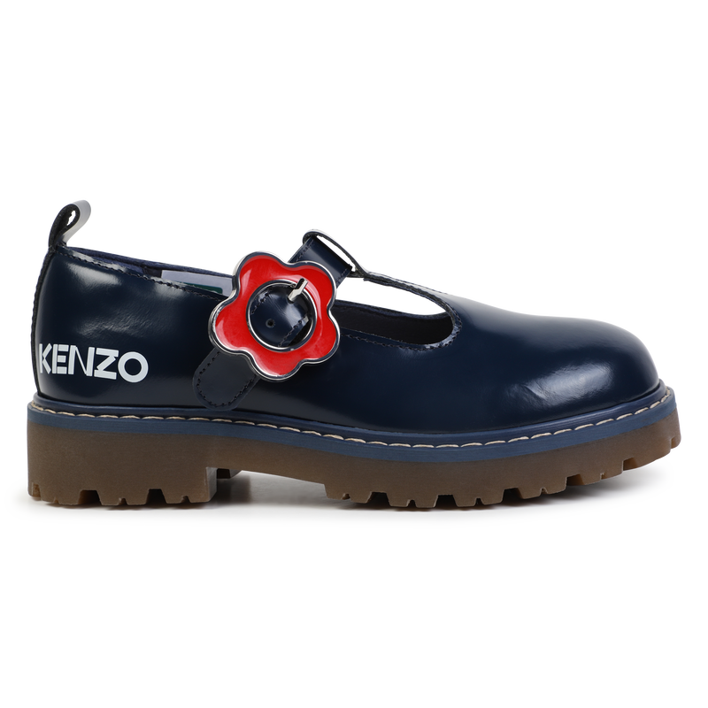 Leder-Ballerinas mit Schnalle KENZO KIDS 
                        M&Auml;DCHEN