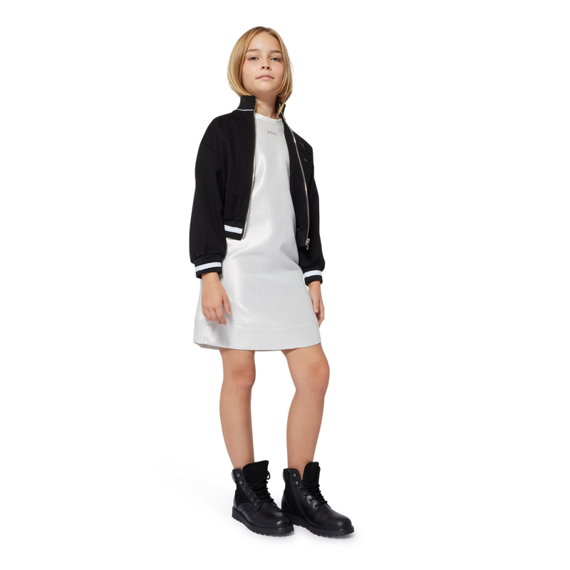 Cardigan mit Stickerei und Streifen BOSS 
                        M&Auml;DCHEN