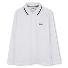 Lang&auml;rmeliges Poloshirt, WEISS, hi-res