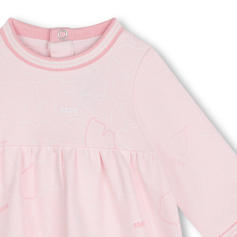 Kleid mit gestreiftem Rippbund BOSS 
                        M&Auml;DCHEN