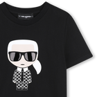 T-shirt mit metallic-print KARL LAGERFELD KIDS 
                    JUNGE