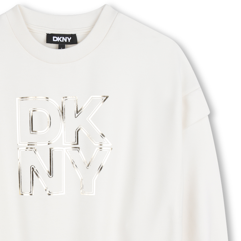 SWEATSHIRT MIT AUSGEFALLENEN &Auml;RMELN DKNY 
                        M&Auml;DCHEN