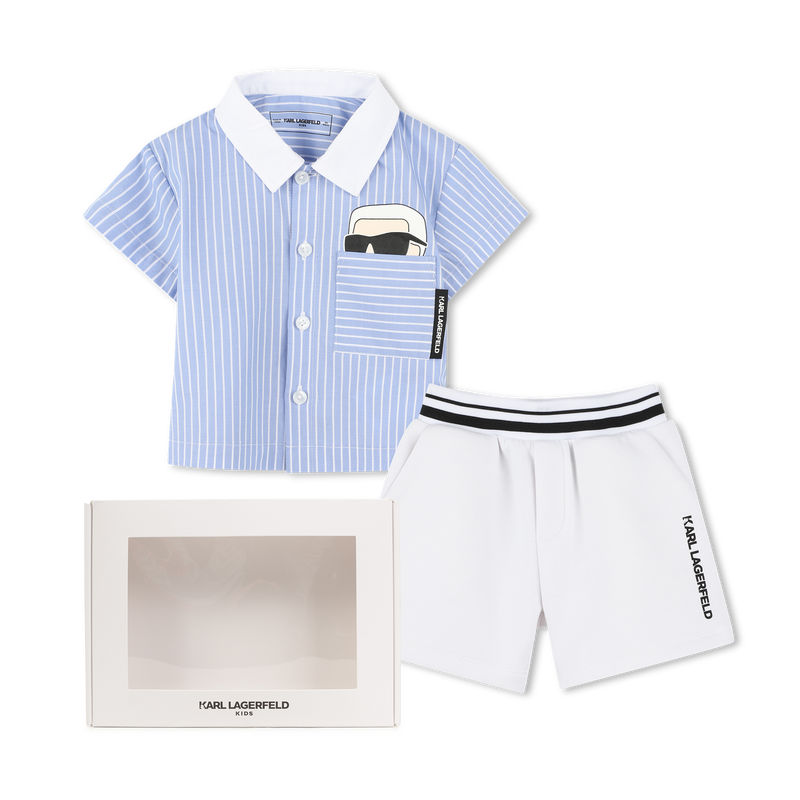 Set aus Hemd und Shorts KARL LAGERFELD KIDS 
                        JUNGE