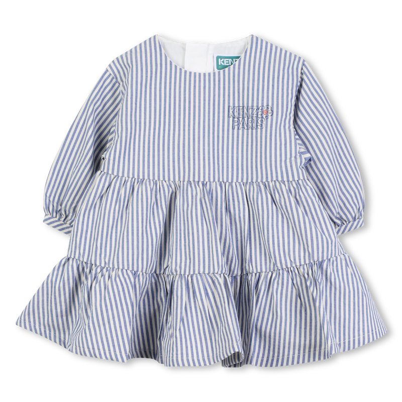 Langes Kleid mit Puff&auml;rmeln KENZO KIDS 
                        M&Auml;DCHEN
