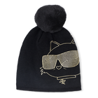 Strickm&uuml;tze mit Bommel KARL LAGERFELD KIDS 
                    M&Auml;DCHEN