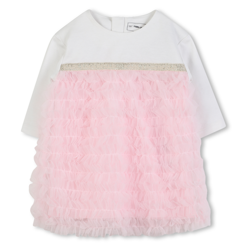 Formelles Kleid aus Baumwolle KARL LAGERFELD KIDS 
                        M&Auml;DCHEN