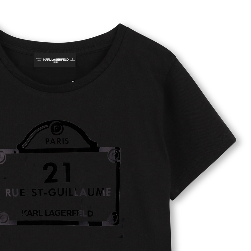 Bedrucktes T-Shirt KARL LAGERFELD KIDS 
                        M&Auml;DCHEN