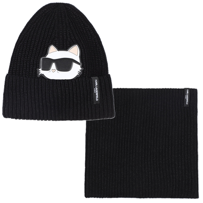 Set aus M&uuml;tze + Halsw&auml;rmer KARL LAGERFELD KIDS M&Auml;DCHEN