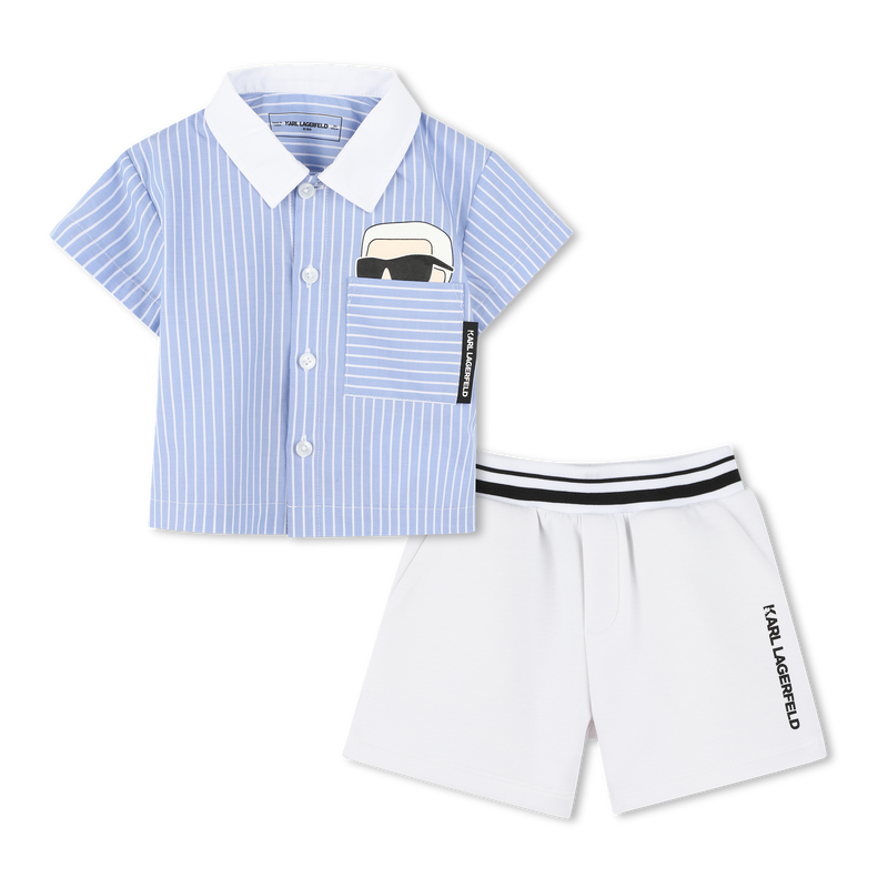 Set aus Hemd und Shorts KARL LAGERFELD KIDS 
                        JUNGE