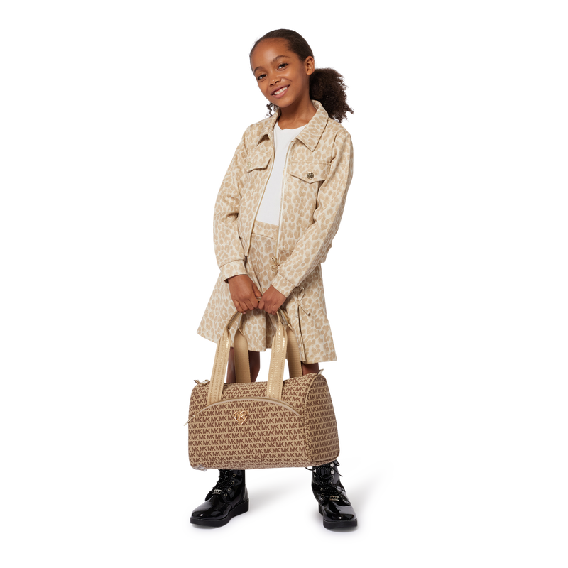 Langärmeliges Kleid mit Nieten MICHAEL KORS 
                        MÄDCHEN