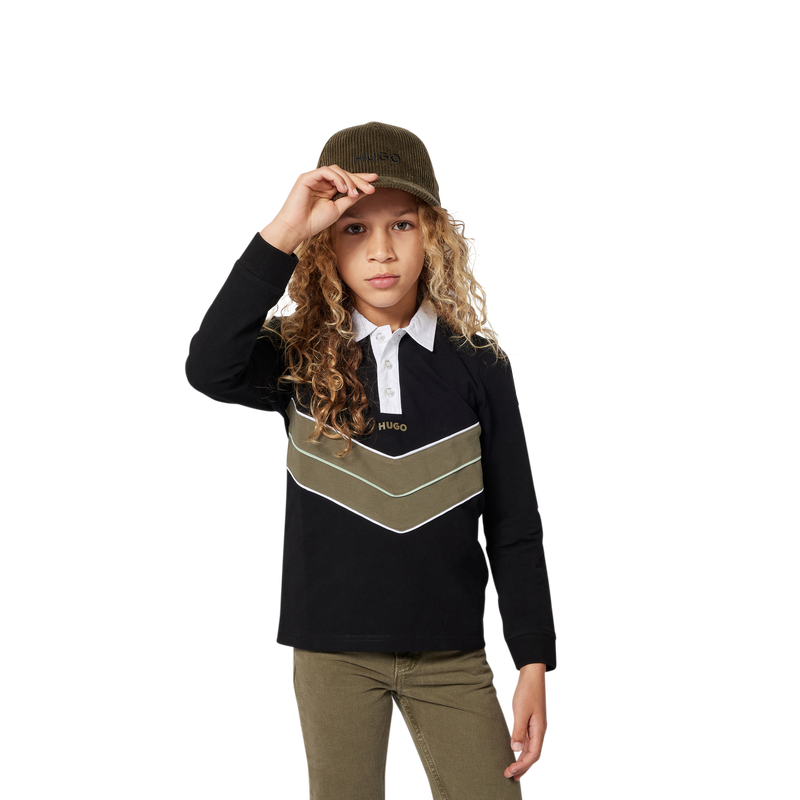 Lang&auml;rmeliges Poloshirt HUGO 
                        JUNGE