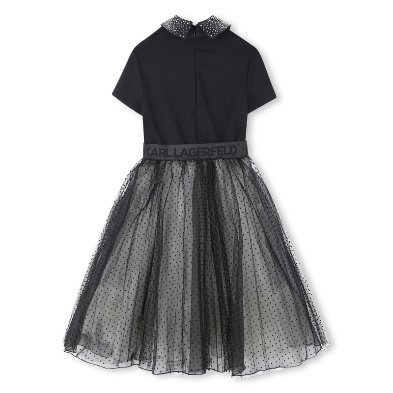 Festkleid aus Materialmix KARL LAGERFELD KIDS 
                        M&Auml;DCHEN