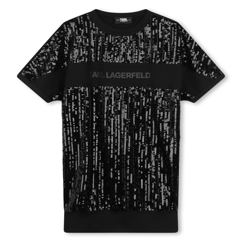 Gerades Kleid mit Pailletten KARL LAGERFELD KIDS 
                        M&Auml;DCHEN