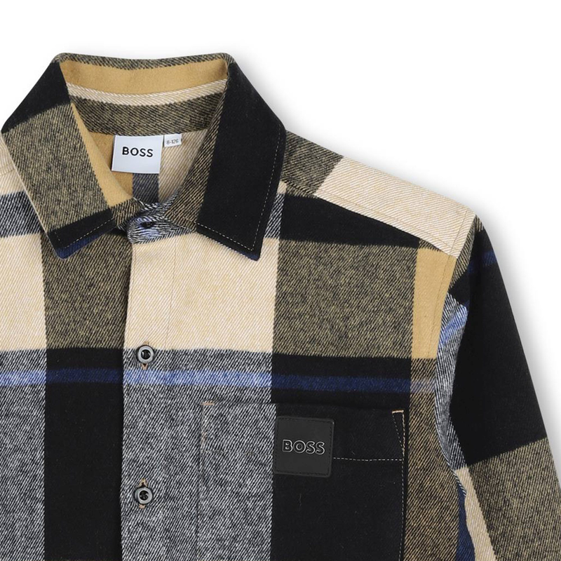 Lang&auml;rmliges Baumwoll-Hemd BOSS 
                        JUNGE