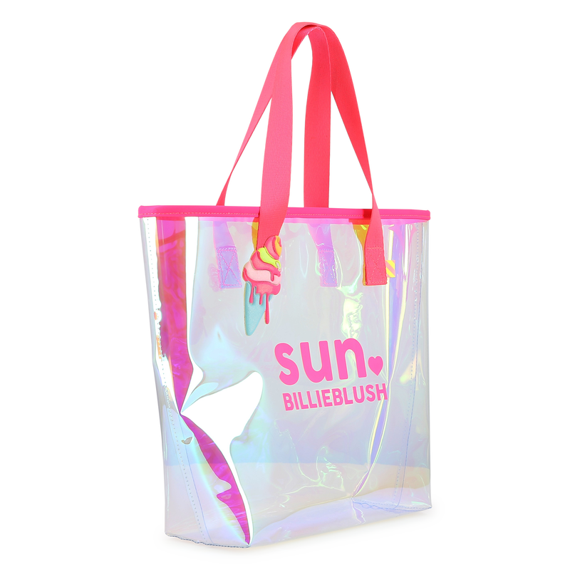 Gl&auml;nzender Shopper mit Badge BILLIEBLUSH 
                        M&Auml;DCHEN