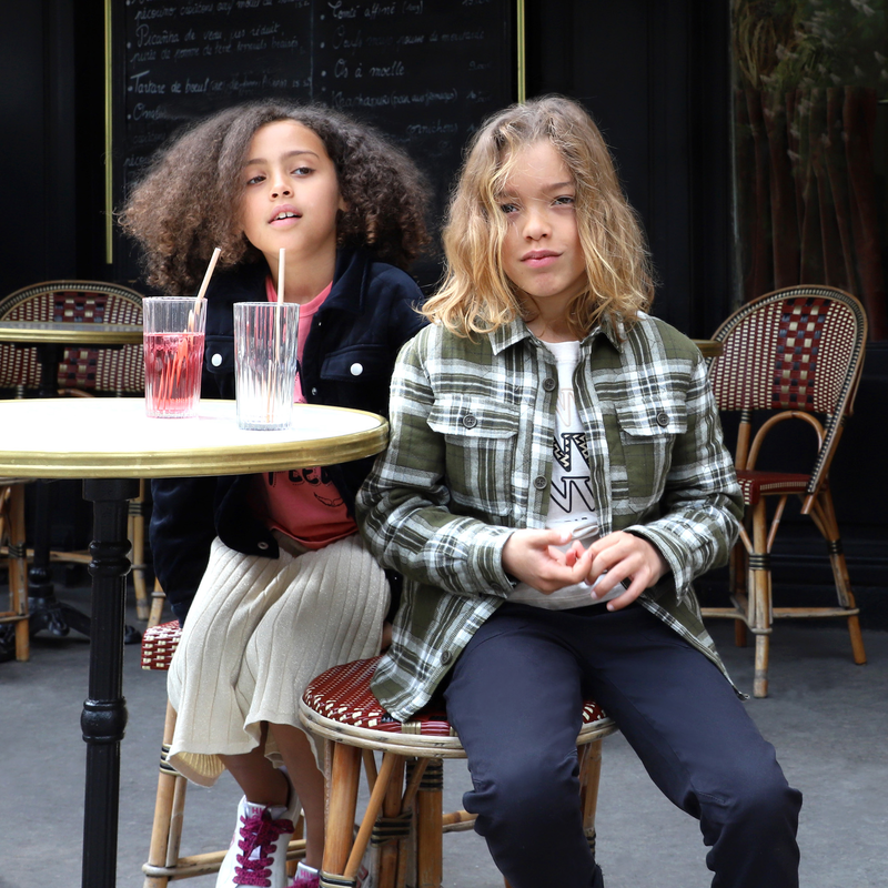 Baumwoll-Hemd mit Steppung ZADIG & VOLTAIRE 
                        JUNGE