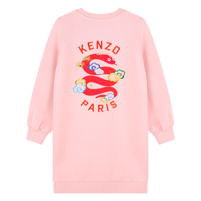 Gerades Kleid mit Stickereien KENZO KIDS M&Auml;DCHEN