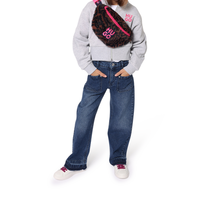 Sweatjacke mit Blumenmotiv HUGO M&Auml;DCHEN