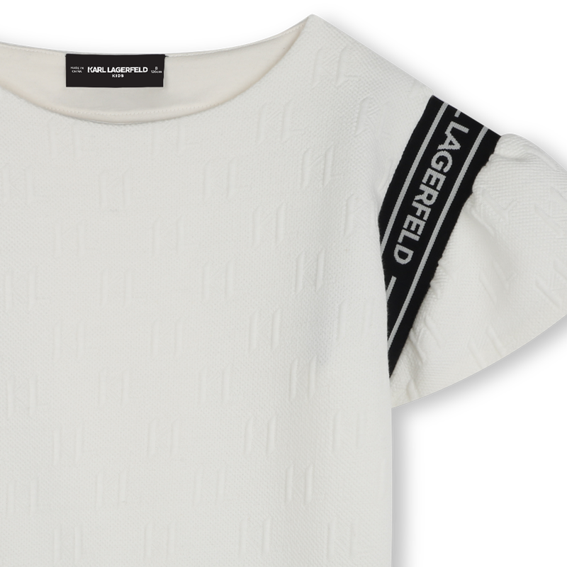 T-Shirt mit Volant-&Auml;rmeln KARL LAGERFELD KIDS 
                        M&Auml;DCHEN